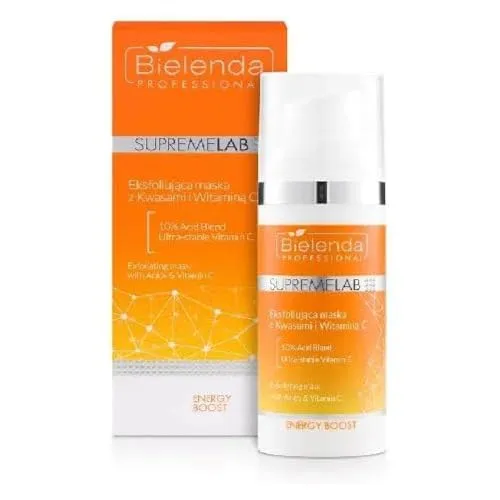 Bielenda Professional Supremelab Energy Boost Peeling-Maske mit Säuren und Vitamin C, 50 g