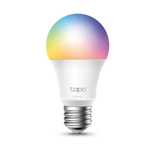 Tapo LED-Lampe L530E - Smart RGBW E27, 8,3W - WLAN-Lampe mit 8,3W (60W ersetzt), steuerbar über App und Sprachassistenten, 16 Millionen Farben, dimmbar und ideal für Smart Home.