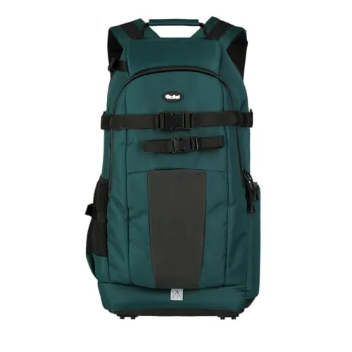 Rollei Fotoliner Ocean L: Nachhaltiger Kamerarucksack aus recycelten PET-Flaschen - Kamerataschen & -koffer, umweltfreundlicher Rucksack aus 36 recycelten PET-Flaschen, inkl. Regenschutz und Handgepäck-geeignet für Reisen mit System- und Spiegelreflex-Kameras.