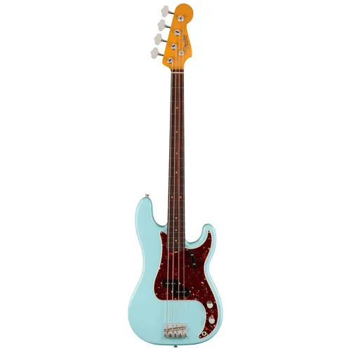 Fender AV II 60 P BASS RW DPB B-Stock - B-Stock P-Bass, Fender American Vintage II 1960, inklusive braunem Vintage-Koffer; ideal für Bassisten, die den klassischen Sound und Stil suchen.