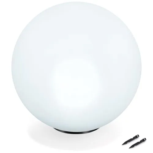 esotec Solarkugel Gartenlampe multicolor 7 Farben wetterfest 102612 - Dekorative Solarkugel für den Garten mit 7 Lichtfarben, energiesparend und ganzjährig einsetzbar – keine Batterien nötig!
