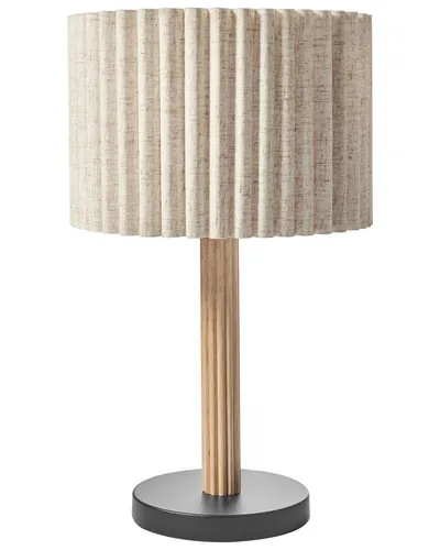 BELIANI Tischleuchte Beige – Skandinavisches Design für moderne Räume - Nachttischlampen im skandinavischen Stil mit einem doppellagigen Lampenschirm aus Leinen, der sanftes Licht spendet und einen einzigartigen Hingucker in jedem Raum schafft.