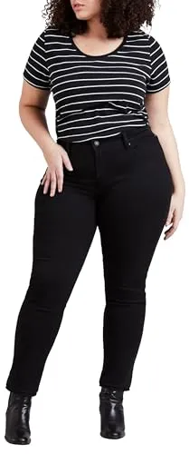 Levi's Damen Plus Size 311 Shaping Skinny Jeans, Soft Black, 18 S - Jeans für Damen in Plus Size, die deine Kurven formt und die Beine verlängert. Mit innovativem Einsatz für eine flatterfreie Silhouette und optimalen Tragekomfort.
