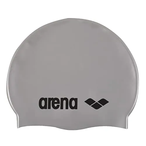 ARENA Classic Unisex Silikon-Badekappe, Schwimmkappe für Frauen und Männer, Badekappe mit Verstärktem Rand, Weiche und Strapazierfähige Schwimmkappe
