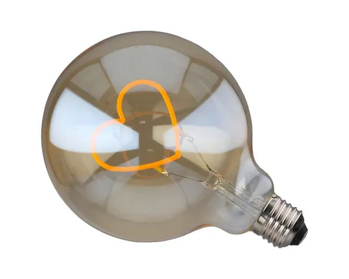 GILDE LED-Leuchtmittel Herzlicht E27 orange 17 cm - Das LED Leuchtmittel mit Herzmotiv sorgt für eine stimmungsvolle Atmosphäre. Ideal für romantische Abende und besondere Dekorationen. Mit E27-Fassung vielseitig einsetzbar und einfach zu integrieren.