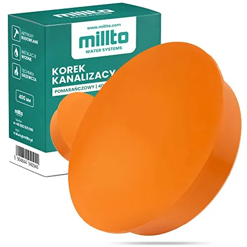 Millto™ Muffenstopfen HT KG Rohr Ø DN 400 mm Orange | Abwasser Kappe Kunststoff Abflussrohr Kunststoffstopfen PVC PP Verbindung Anschlussstück Deckel