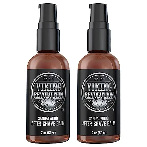 Luxury After-Shave Balm for Men - Premium After-Shave Lotion - Soothes and Moisturizes Face After Shaving - Eliminates Razor Burn for A Silky Smooth Finish - Sandalwood Scent (2 Pack)