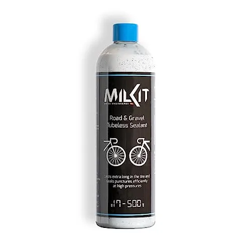 milKit Road & Gravel Tubeless Sealant 500 ml - Fahrradwerkzeuge, optimales Dichtmittel für tubeless Reifen, sorgt für schnelle Reparaturen und verhindert Luftverlust.