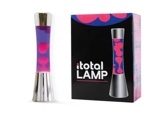 I-TOTAL Lavalampe - Magie Dekolampe in Lila/Rosa - Lavalampen - Retro-Design mit modernem Flair, schafft eine entspannende Atmosphäre und ermöglicht den Wechsel von Lichtquellen für individuelle Stimmung.
