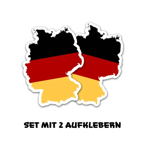 2x Aufkleber Länderfahne Silhouette Land Bundesland Auto R215-01 Deutschland
