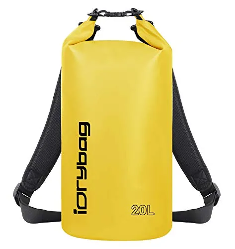 IDRYBAG Dry Bag Waterproof Floating, PVC Waterproof Bag Roll Top, 20L Dry Bag Kayak Storage for Kayaking, Boating, Rafting, Swimming, Hiking, Camping, Travel, Beach