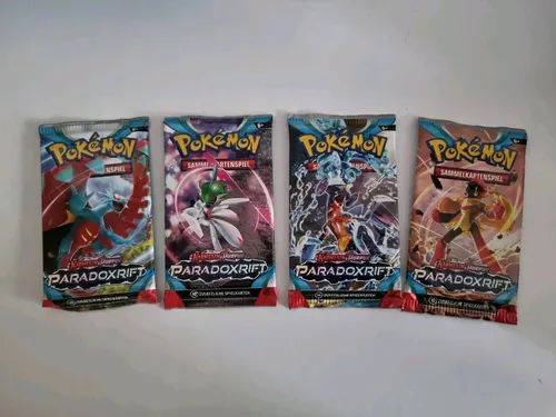 Pokemon Karten Karmesin & Purpur Paradox Rift Sammelkarten 4 Booster Neu OVP