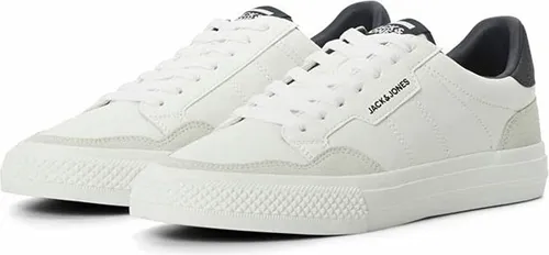 Jack & Jones Herren JFWMORDEN Combo Sneaker - Herren-Sneaker in Weiß und Navy, stylisch und bequem mit flacher Gummisohle, perfekt für den Alltag.