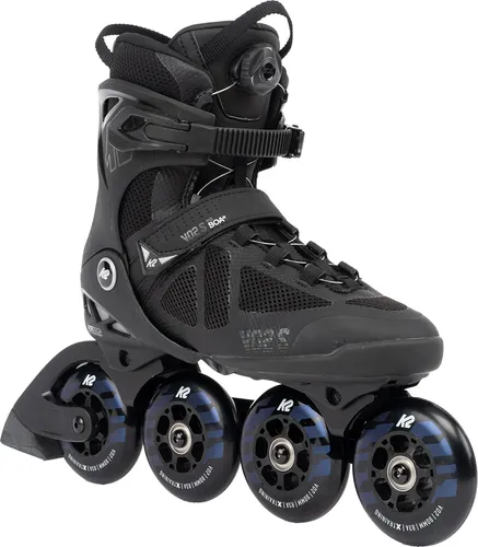 K2 VO2 S 90 BOA Inline Skate 2025 - Schwarz/Nacht - 44,5 - Inliner mit BOA FIT System für perfekte Passform, optimierte Dämpfung und hervorragende Belüftung für ein angenehmes Fußklima, ideal für ambitionierte Fitnessskater.