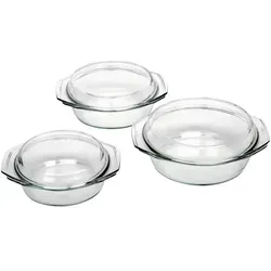 SIMAX Schüsselsatz - Transparentes Glas Set mit Deckeln - Auflaufformen: Hochwertiger Schüsselsatz aus hitzebeständigem Glas, inklusive Deckel, spülmaschinen- und mikrowellenfest. Ideal für jede Küche!