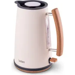 Lauben Electric Kettle 17CR - Wasserkocher mit nordischem Design, aus Edelstahl #304, 360° drehbarer Sockel, verdecktes Heizelement für einfache Reinigung und maximale Sicherheit.