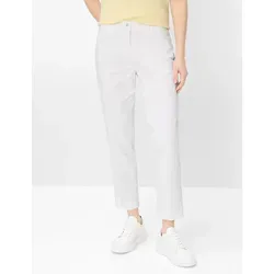 Brax Damen Chino Style MARA S WHITE – Weiße Chino Gr. 44 - Hochwertige Chino im Regular Fit aus superior Baumwolle, ideal für stilvolle Outfits und den täglichen Komfort.