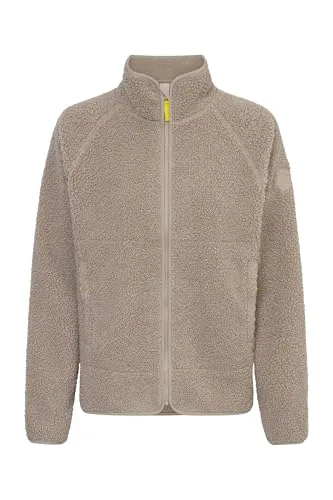 Damen Fleecejacke DERBE "Kuschelby" in Cobblestone, Gr. 44 - Funktionsjacken – Kuschelige Fleecejacke aus nachhaltigen Materialien mit lässigem Schnitt und praktischen Reißverschlusstaschen, ideal für entspannte Tage.