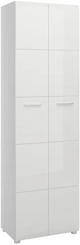 LIVING CHARM Garderobenschrank Merano Breite ca.59 - Drohnen-Garderobenschrank mit 5 Einlegeböden und ausziehbarer Kleiderstange, ideal für platzsparende Organisation in Ihrem Zuhause.