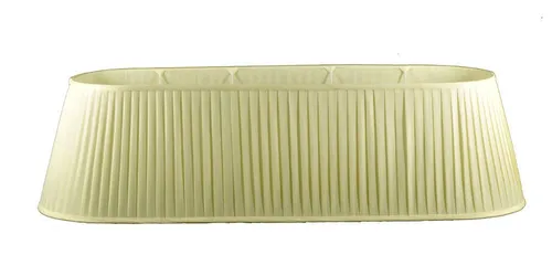 Dirk Davids Ovaler Lampenschirm für Hängeleuchte – Faltenplissee Beige 110-95-30cm - Entdecken Sie unseren eleganten, faltengesteppten Lampenschirm in Beige – ideal für stilvolle Hängeleuchten und eine ansprechende Raumbeleuchtung.