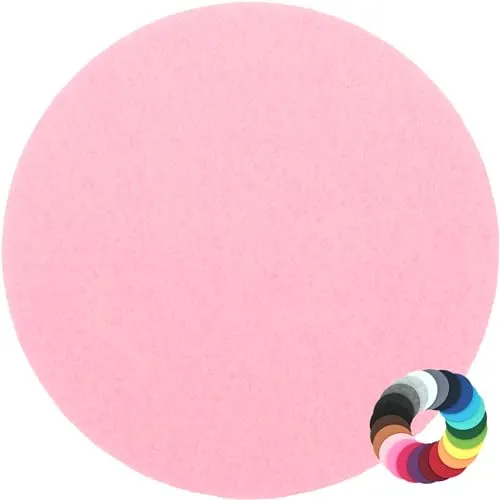 BIASTO Filzuntersetzer Rund 25cm in rosé (HF018); Farbauswahl & Größenwahl; Untersetzer Gläser; Für Getränke, Tassen, Blumentöpfe, Vasen, Tisch, Bar, Wohnung, Tisch-Deko