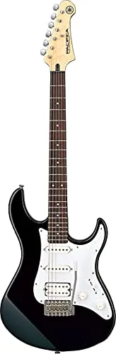 Yamaha Pacifica 012 BL E-Gitarre - Mahagoni Korpus, 1x Humbucker und 2x Single Coil für vielseitigen Sound, stilvolles schwarzes Finish