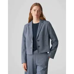 OPUS Damen Blazer Jamira Boxy Fit in Coal Blue, Größe 36 - Blazer für Damen, komfortabler Boxy Fit aus hochwertigem Jersey für ein angenehmes Tragegefühl und lässigen, stilvollen Look.