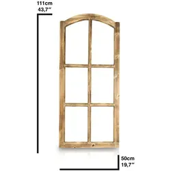 Posiwio Deko-Fensterrahmen aus Holz - Wand- & Tischbilderrahmen im Shabby Chic Stil, dekorativ und vielseitig einsetzbar, ideal als Hingucker für Ihr Zuhause ohne Glas.