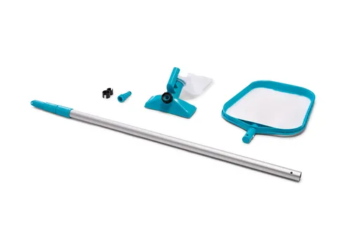 INTEX Pool Reinigungset mit Bodensauger und Teleskopstange - Effektives Reinigungsset für Pools und Whirlpools, inklusive Bodensauger und Teleskopstange für mühelose Pflege und sauberes Wasser.