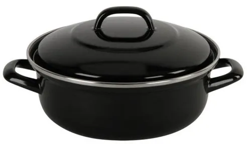 BK Fortalit Kasserolle 20 cm - Induktionsgeeignet - Bräter aus emailliertem Stahl mit 1,4L Fassungsvermögen, ideal für Eintöpfe und kleine Gerichte. Ofenfest bis 230°C und leicht zu reinigen.