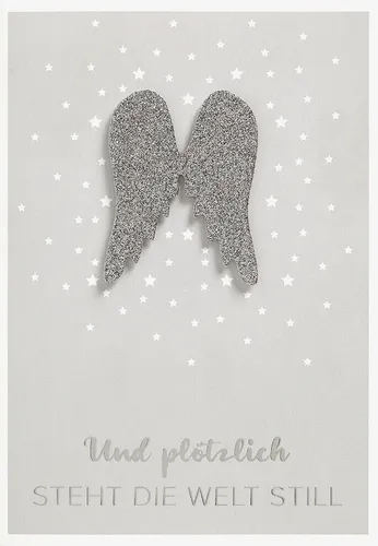 Trauer – Beileid – Kondolenz - Beileidskarte im Format 11,5x17cm mit Briefumschl