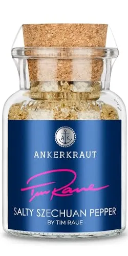 Ankerkraut Salty Szechuan Pepper by Tim Raue, exklusive Gewürzmischung vom Sternekoch, mit Fleur de Sel und Szechuan Pfeffer, 110 g im Korkenglas