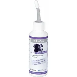 VulnoCyn Präputialspüllösung 75 ml für Hunde - Effektive Spüllösung zur sanften Reinigung der Vorhaut bei Hunden. Mit geprüfter Technologie für eine gute Hautverträglichkeit und zur Unterstützung der Hygiene.