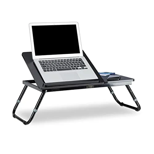 Laptoptisch Bett Klapptisch für Notebook - Faltbarer Lesetisch - Schreibtisch & Computermöbel, höhenverstellbar und leicht, ideal für flexibles Arbeiten im Schlafzimmer oder Wohnzimmer.