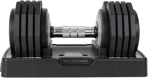 Half Human Verstellbare Hantel - 25 kg in Schwarz - Hanteln & Gewichte, vielseitig einsetzbar und platzsparend dank verstellbarem Design für individuelles Training.
