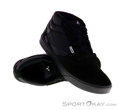 Vaude AM Moab Gravity Mid Herren MTB Schuhe - Schwarz - 45 - Fahrradschuhe für anspruchsvolle Trails, mit griffiger Sohle für optimalen Halt und Komfort beim Mountainbiken.