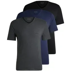 BOSS Herren T-Shirt VN 3P CO, Gr. M, hellblau - 3er-Pack Herren-Shirts aus 100% Baumwolle, weich und atmungsaktiv für höchsten Tragekomfort, ideal für den Alltag.