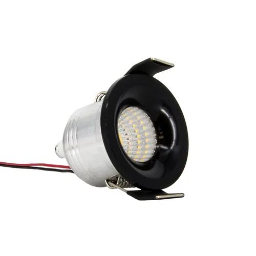 LED für Terrassenüberdachung Mini Spotlight schwarz Einbaustrahler 3W 240V 30 mm