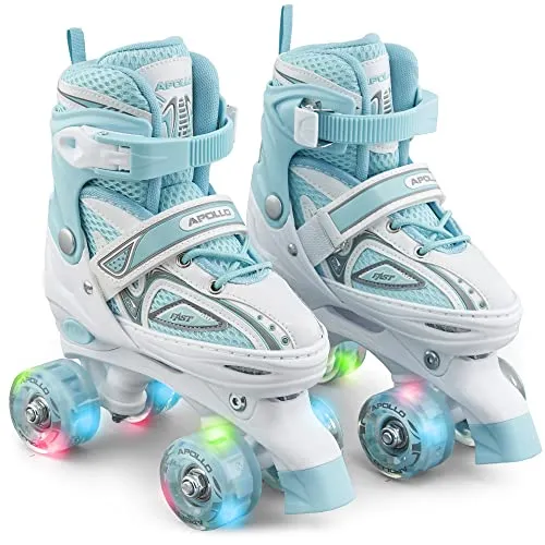 Apollo LED Rollschuhe X-Pro - Größenverstellbar für Mädchen und Jungen - Inliner für Freizeit-Rollschuhlaufen, größenverstellbar von 31-42, ideal für Einsteiger und Fortgeschrittene mit ABEC-7 Kugellagern und sicherem Bremssystem.