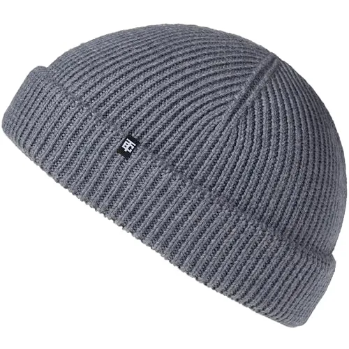 Enter the Complex® Fisherman Beanie aus 100% Merino Wolle – Graue Docker Mütze für Damen und Herren - Elegante Seemannsmütze aus 100% Merinowolle, die sowohl Wärme als auch Kühlung bietet. Ideal für wechselnde Wetterbedingungen und angenehm weich. Hergestellt in Italien mit geprüfter Qualität.