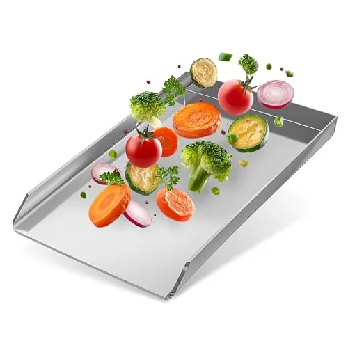 Yourkon Plancha 30 x 40 x 3,5 cm 4mm Stark Edelstahl passend für Webergrill