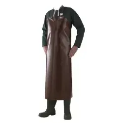 Vinyl-Chemieschutz-Schürze Typ 45446, braun - Küchentextilien – Strapazierfähige Schürze mit 750g/m², idealer Schutz vor Chemikalien, reißfest und wasserabweisend, perfekte Passform durch verstellbares Nackenband.