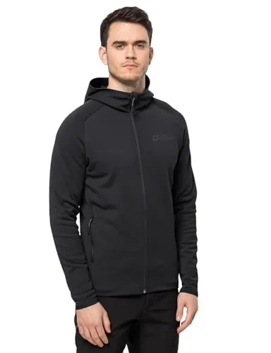 Jack Wolfskin Baiselberg Hooded FZ Herren Fleecejacke - Funktionsjacke aus weichem Fleece, ideal für Outdoor-Aktivitäten und mit praktischer Kapuze für zusätzlichen Schutz.