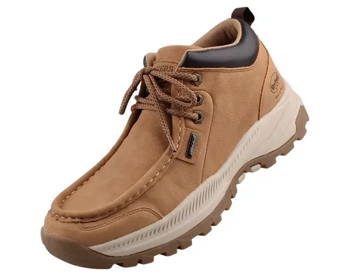 Dockers by Gerli Herren Schnürschuhe Hellbraun - Stiefel mit robuster Optik und hohem Tragekomfort. Das hochwertige Kunstleder und die rutschfeste Synthetiksohle bieten Halt und Style für den Alltag.
