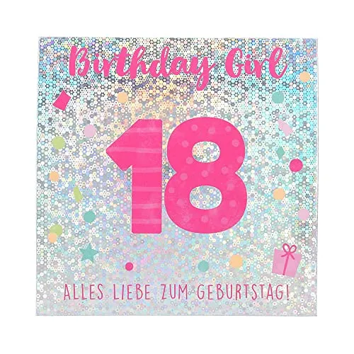 Depesche 0011694-001 Pop-up Glückwunschkarte zum 18. Geburtstag, Klappkarte mit Musik, Lichtelementen und einem originellen Spruch, Geburtstagskarte inkl. Umschlag, Format 15,5 x 15,5 cm