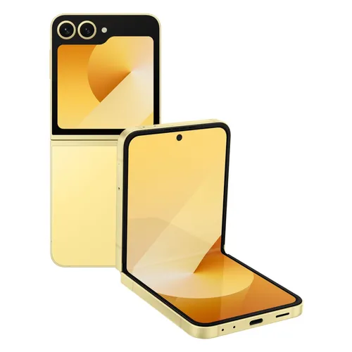 Samsung Galaxy Z Flip6 5G - 256 GB Gelbes Smartphone mit 50-MP-Kamera, FlexCam und leistungsstarkem Akku für beeindruckende Fotos und mühelose Übersetzungen