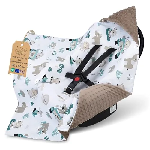 Totsy Einschlagdecke für Babyschalen und Kinderwagen 90x90cm - Vielseitige Einschlagdecke für Babyschalen und Kinderwagen, aus hautfreundlichem Material für gemütliche Ausflüge mit Ihrem Baby.