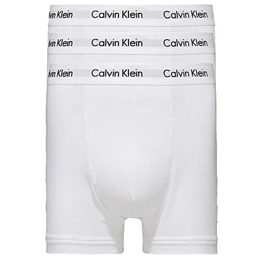 Calvin Klein Herren Boxershorts Low Rise TRUNK, 3er Pack - Retroshorts für Herren, ohne Eingriff, mit hochwertigem Calvin Klein Logo Bund für optimalen Tragekomfort und modernen Look.