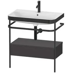 Duravit Waschtischunterschrank „Happy D.2 Plus“ 77,5 cm - Waschbecken mit hochwertiger Metallkonsole, 100% Made in Germany, bietet viel Stauraum und einen komfortablen Selbsteinzug für sanftes Schließen der Schubladen.