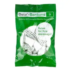 Gelo-Bonbons - Eukalyptus-Menthol - Arzneimittel zur Linderung von Kratzen im Hals, mit angenehm mildem Eukalyptus-Menthol-Geschmack für wohltuende Erleichterung.